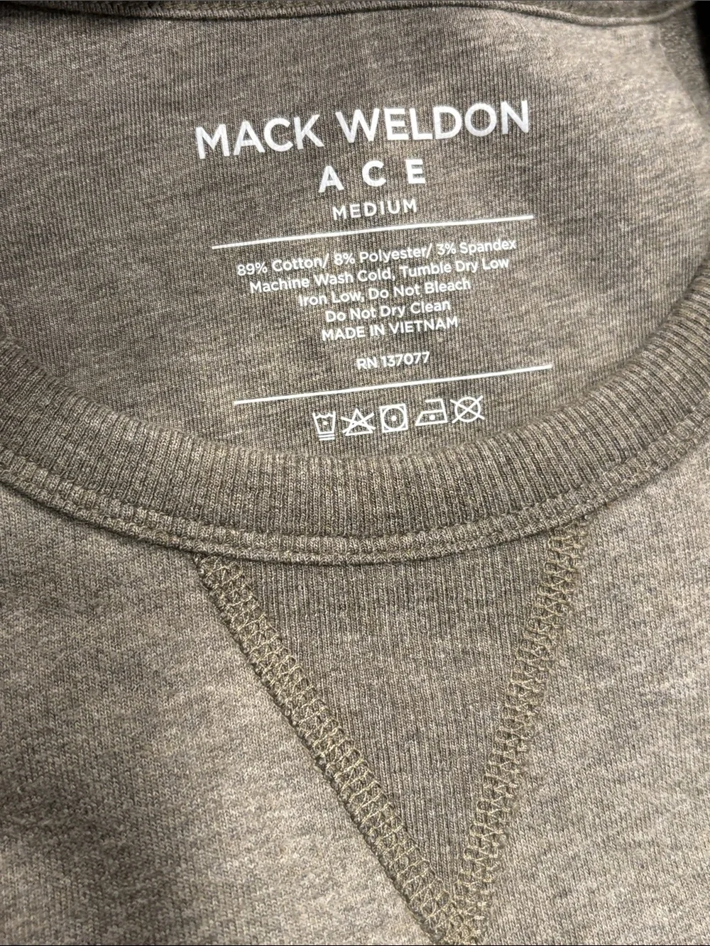 Mack Weldon Sage Heather Crewneck Sweatshirt